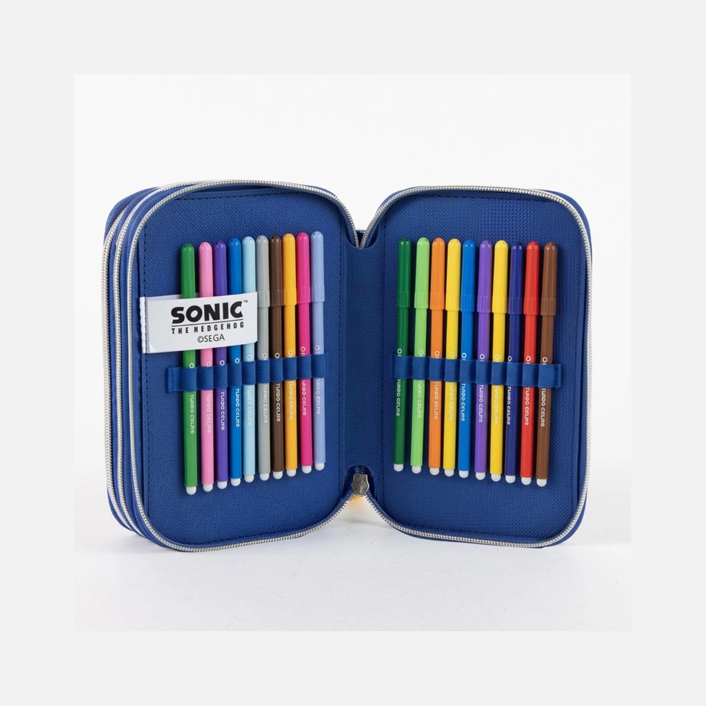 Cerda - Plumier avec Accessoires - Sonic - 3+