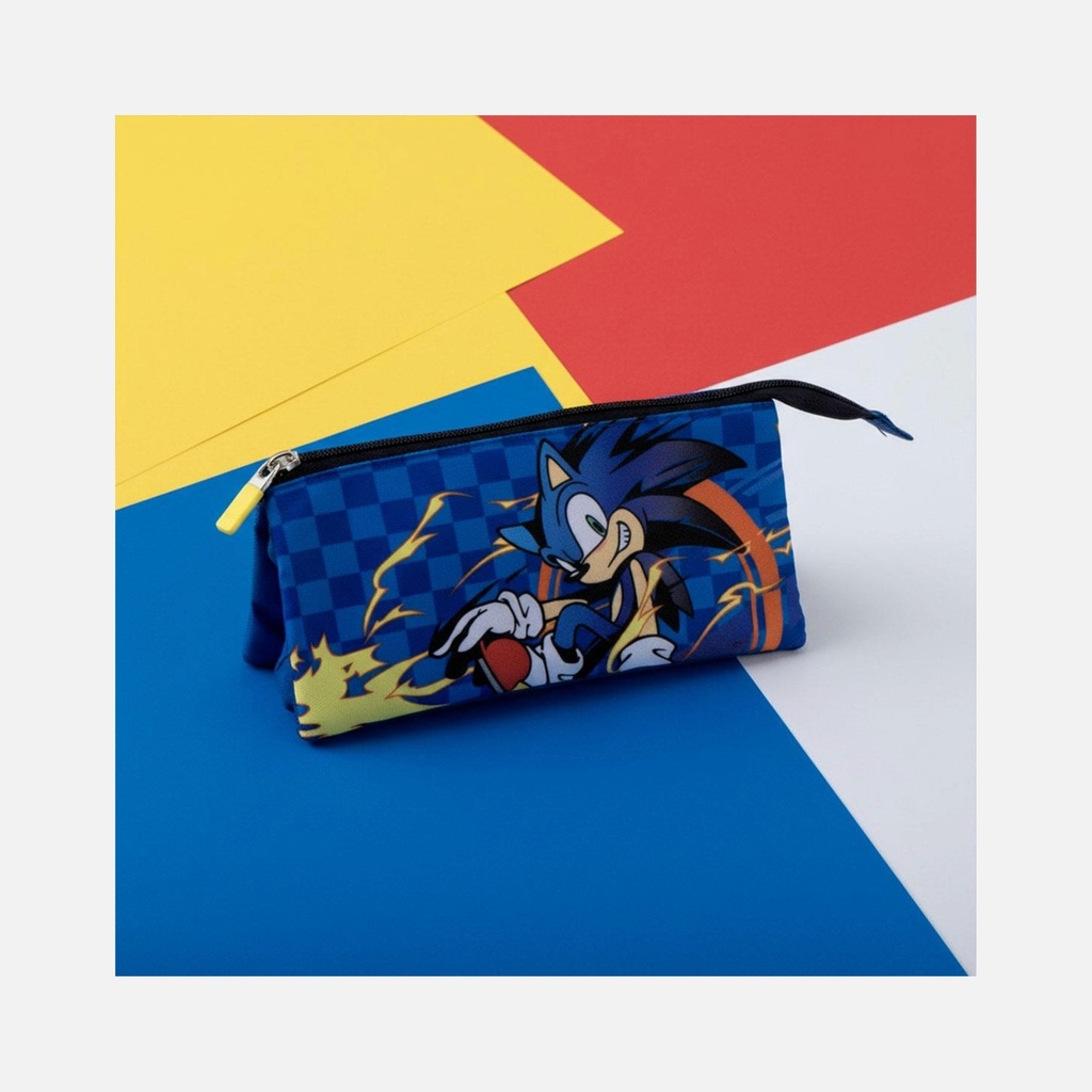 Cerda - Trousse à 3 Compartiments - Sonic - 3+