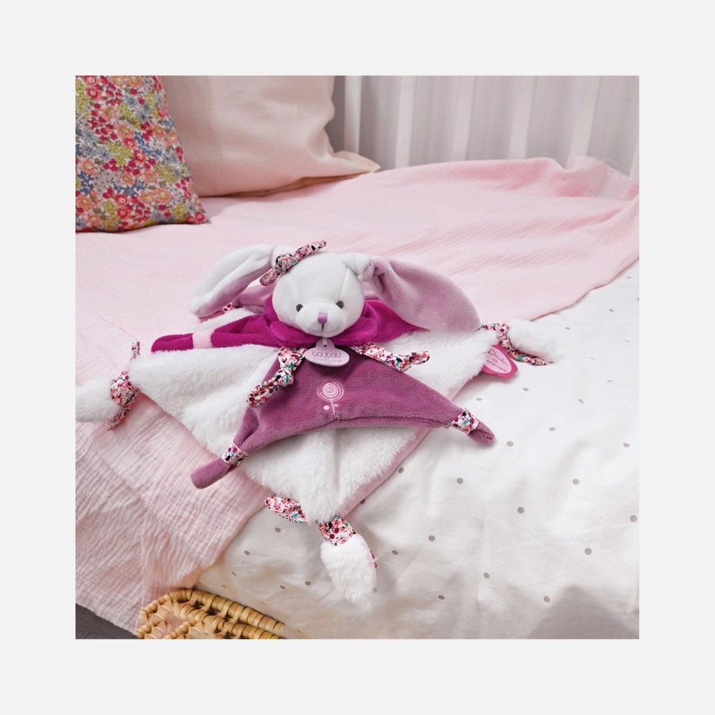 Doudou et Compagnie - Doudou Ours Mouchoir - 10 cm - Boite fleur - 0m+