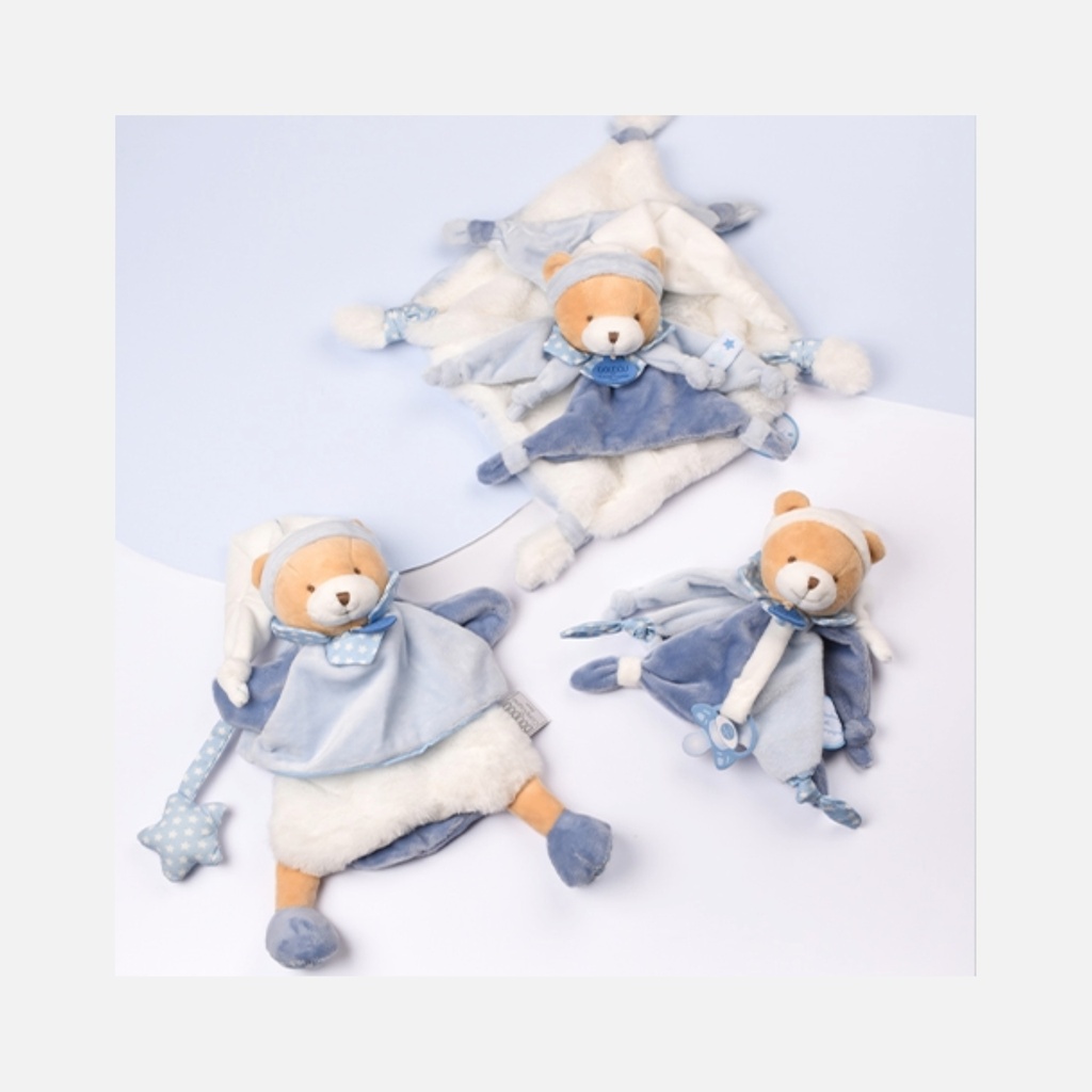 Doudou et Compagnie - Doudou Ours Petit Chou avec attache sucette - 17 cm - 0m+