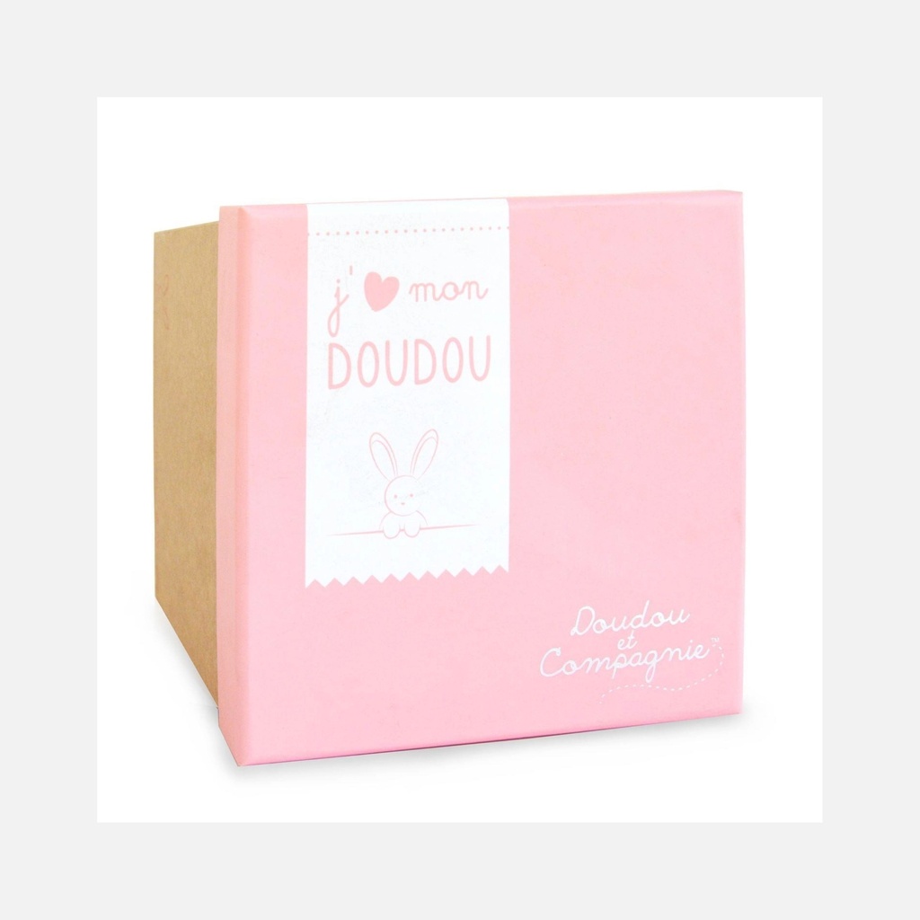 Doudou et Compagnie - Doudou Ours Mouchoir - 10 cm - Boite fleur - 0m+
