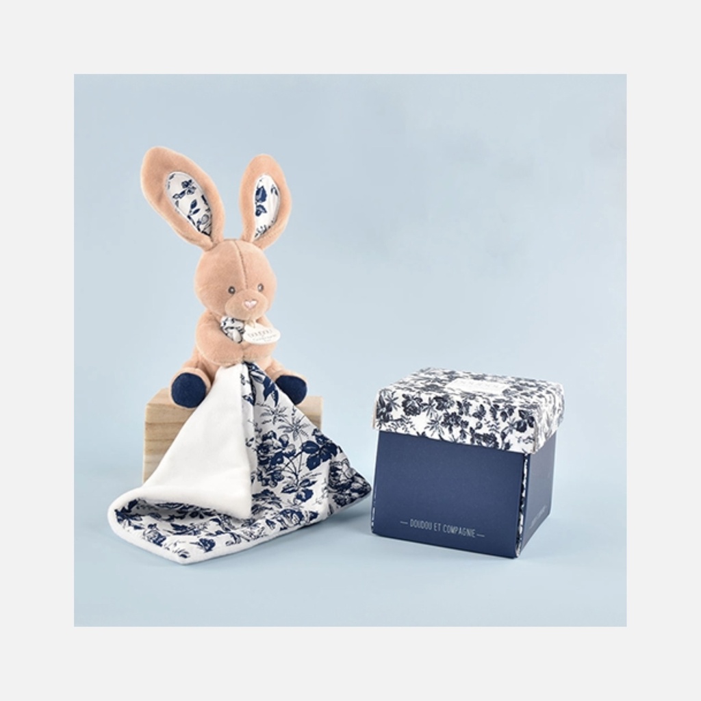 Doudou et Compagnie - Doudou Ours Mouchoir - 10 cm - Boite fleur - 0m+