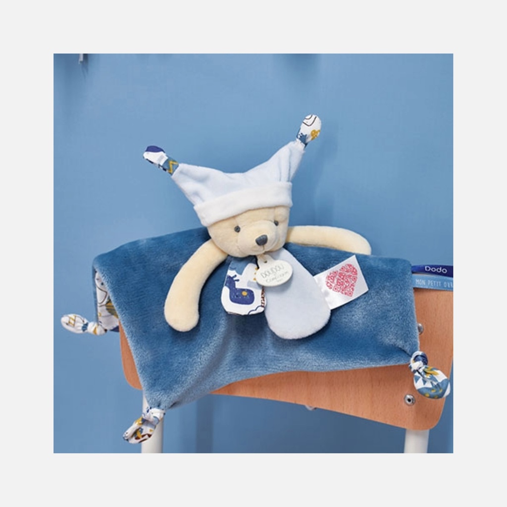 Doudou et Compagnie - Doudou Ours - 25 cm - Bleu - 0m+