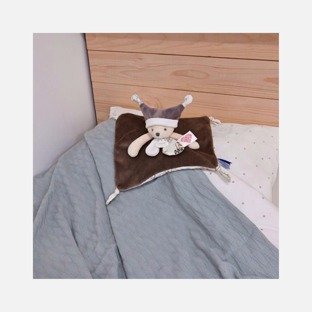 Doudou et Compagnie - Doudou Ours Mouchoir - 10 cm - Boite fleur - 0m+