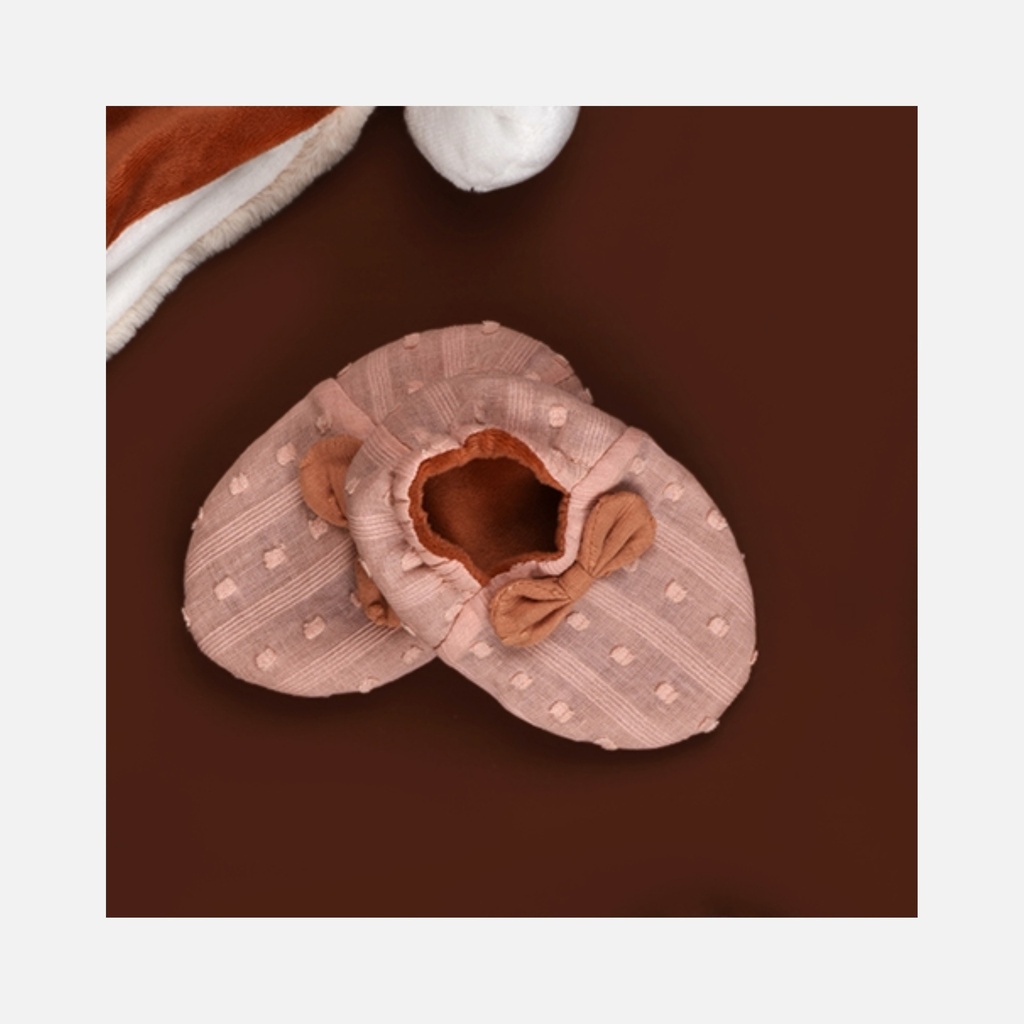 Doudou et Compagnie - Chaussons Bebe en Peluche - Koala - Blanc - 0 à 6 mois