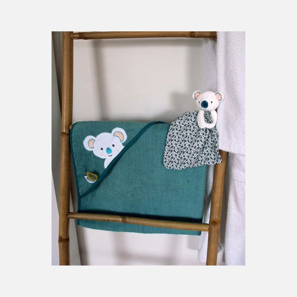 Doudou et Compagnie - Chaussons Bebe en Peluche - Koala - Blanc - 0 à 6 mois