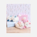 Doudou et Compagnie - Chaussons Bebe en Peluche - Koala - Blanc - 0 à 6 mois