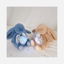 Doudou et Compagnie - Veilleuse Musicale & Projection Mur - Lapin - Bleu - 20 cm - 0m+