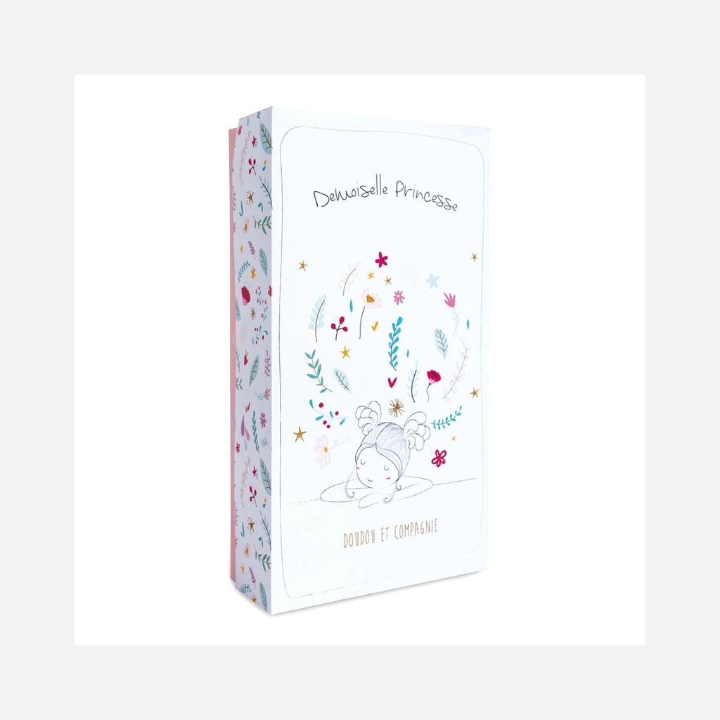 Doudou et Compagnie - Poupée souple en tissu - Brune & Blanche - Ombelline - 26 cm - 0m+