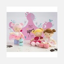 Doudou et Compagnie - Poupée souple en tissu - Brune & Blanche - Ombelline - 26 cm - 0m+