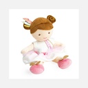 Doudou et Compagnie - Poupée souple en tissu - Brune & Blanche - Ombelline - 26 cm - 0m+