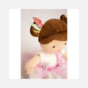 Doudou et Compagnie - Poupée souple en tissu - Brune & Blanche - Ombelline - 26 cm - 0m+