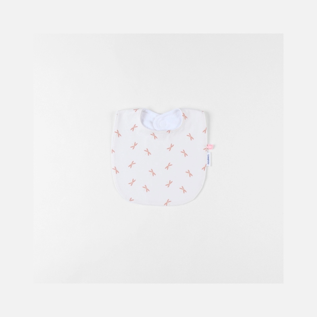 Noukies - Lot de 3 bavoirs en éponge & Jersey - Ecru/rose poudré - 0m+