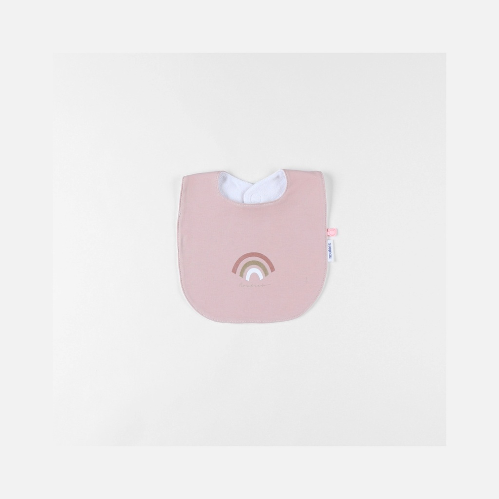 Noukies - Lot de 3 bavoirs en éponge & Jersey - Ecru/rose poudré - 0m+
