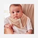 Noukie's - Set de 2 bavoirs bandana en éponge - Beige/blanc - 0 à 3 mois