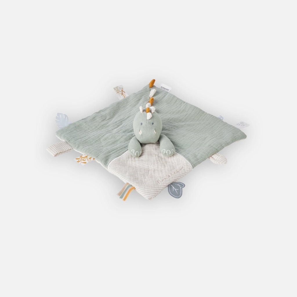 Noukie's - Doudou Stegi en mousseline BIO - Eucalyptus - 0m+