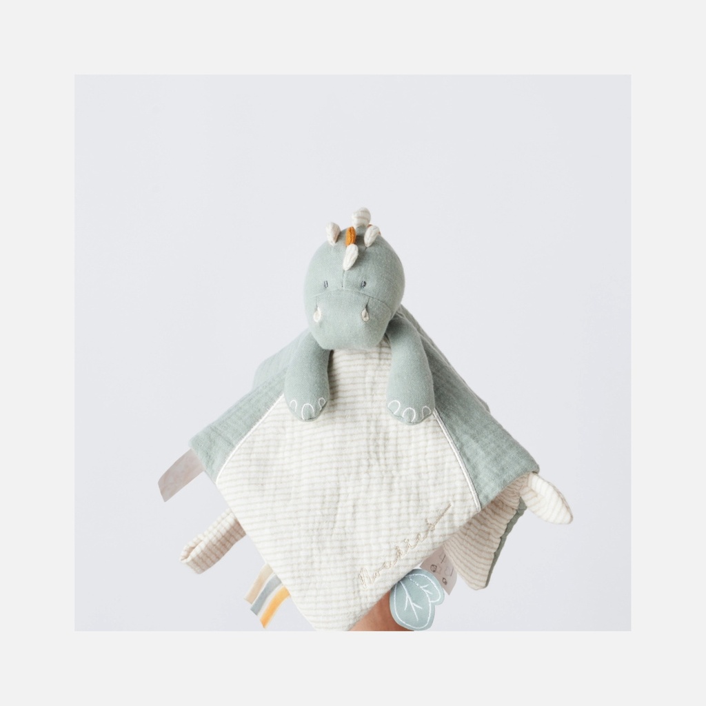Noukie's - Doudou Stegi en mousseline BIO - Eucalyptus - 0m+
