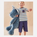 Noukie's - Peluche large Ops en Veloudoux - Bleu - 80cm - 0m+
