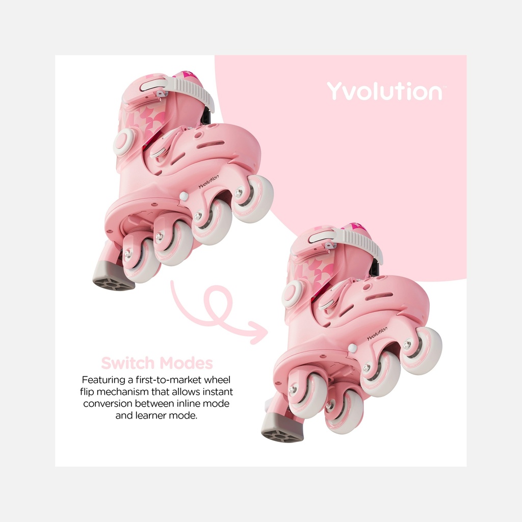 Yvolution – Twista Skates (23-28) – Rose - 2+
