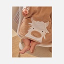 Noukie's - Set de 2 bavoirs en éponge - Orso & Fluffy - Beige & Kaki - 6m+