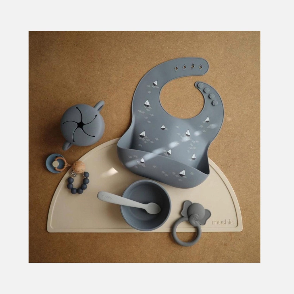 Mushie - Bavoir en Silicone - Dino - 6m+