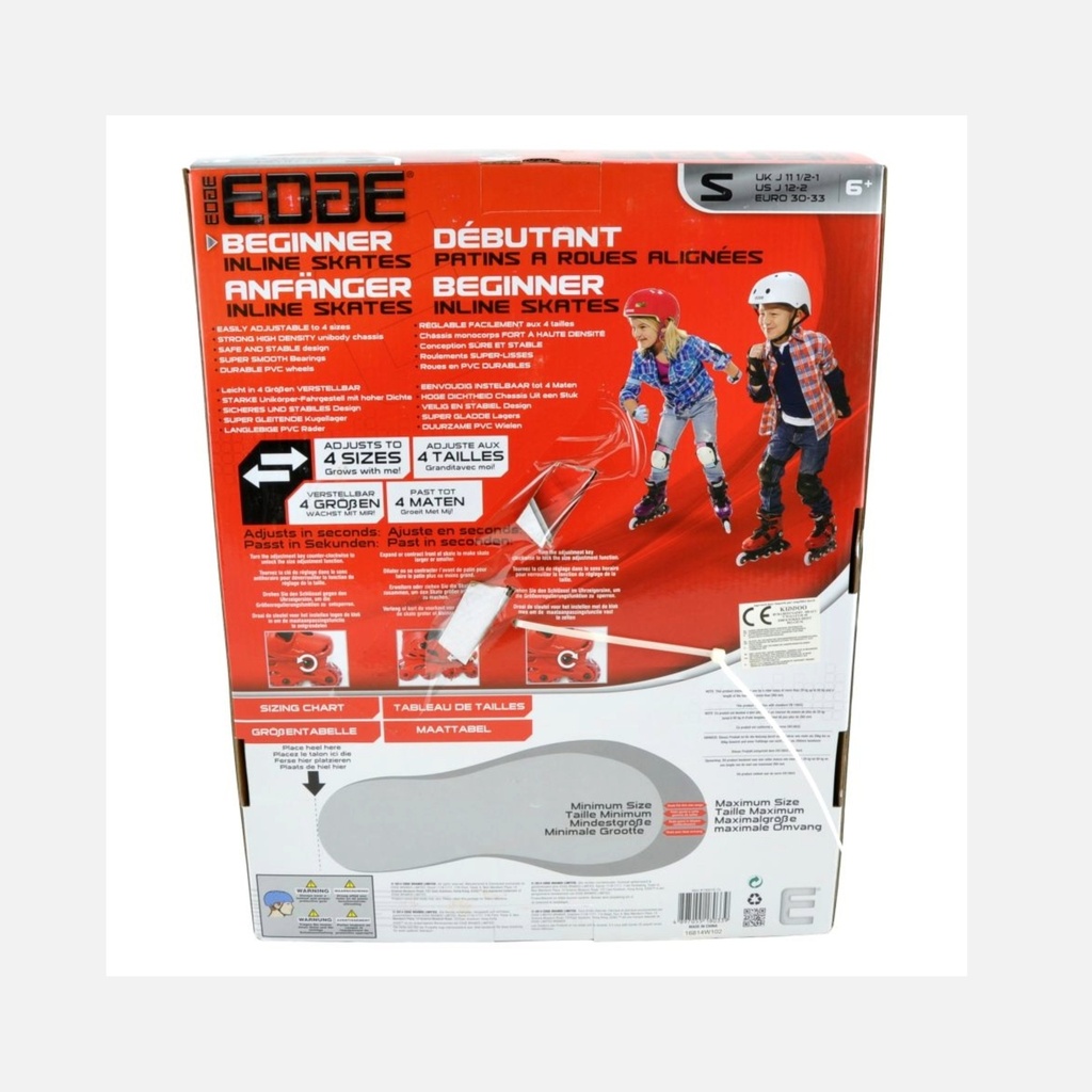 Braet - Patins à roues alignées Edge - Pointure 30/33 - 6+