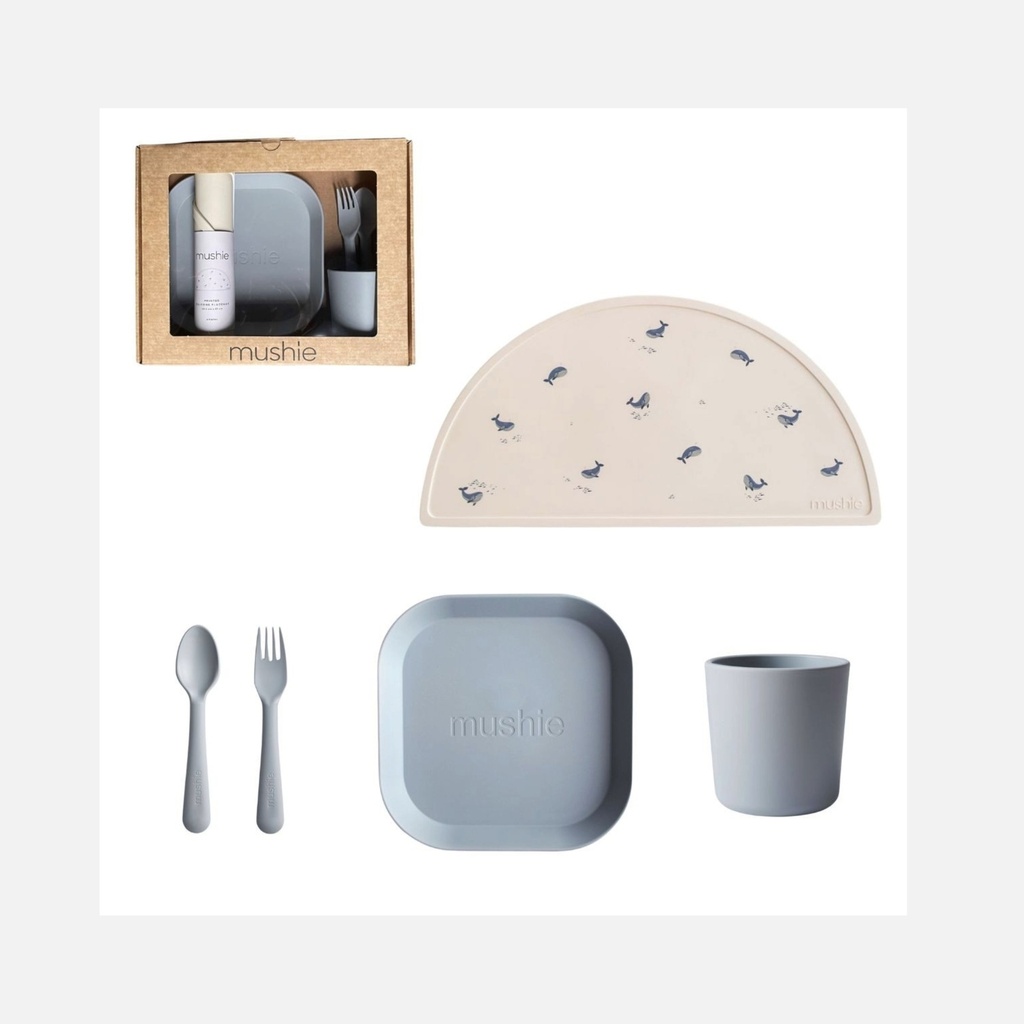 Mushie - Coffret repas pour tout-petits - Cloud - Giftbox - 6m+