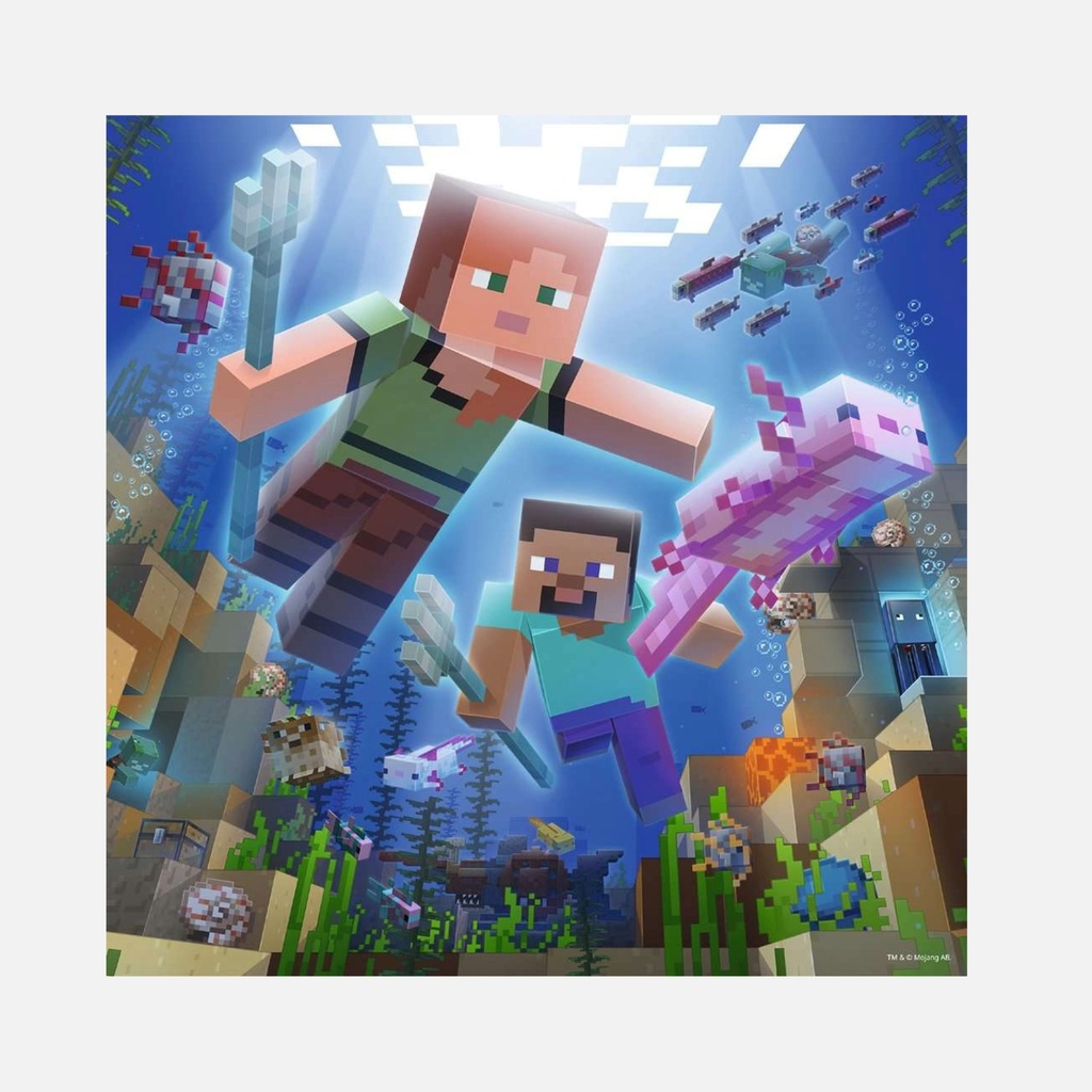 Ravensburger – Puzzle - 3 x 49 pcs – Minecraft – 5+