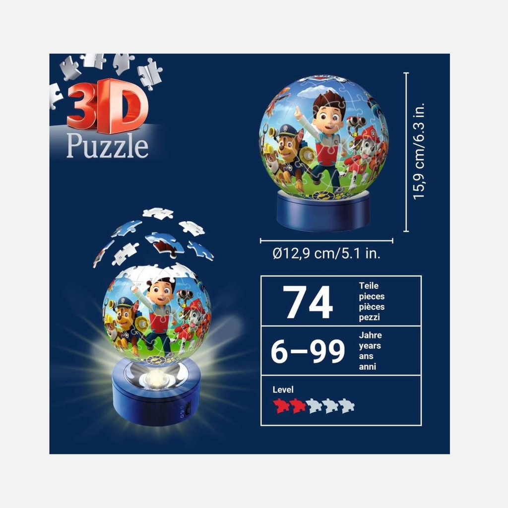 Ravensburger – Puzzle 3D - 74 pcs – Paw Patrol – 6+