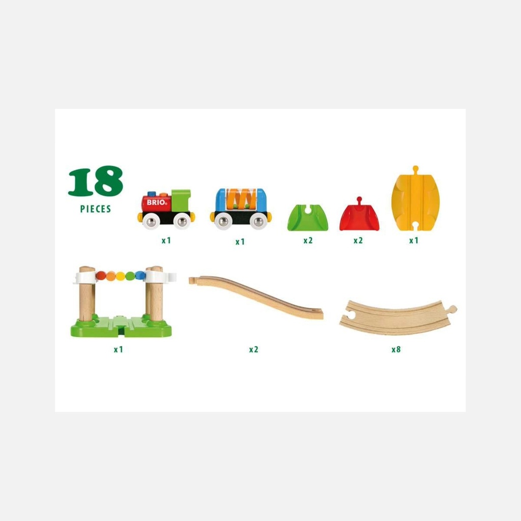 Brio - Mon Premier Circuit de Train en Bois - 18 pcs - 18m+