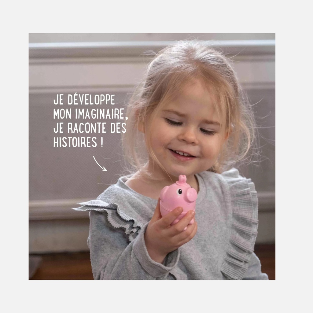 Lalaboom - Sac de Perles de Motricité - Animaux de la Ferme - 28 pcs - 10m+