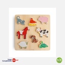 Mushie - Wooden Puzzle Farm - 3+