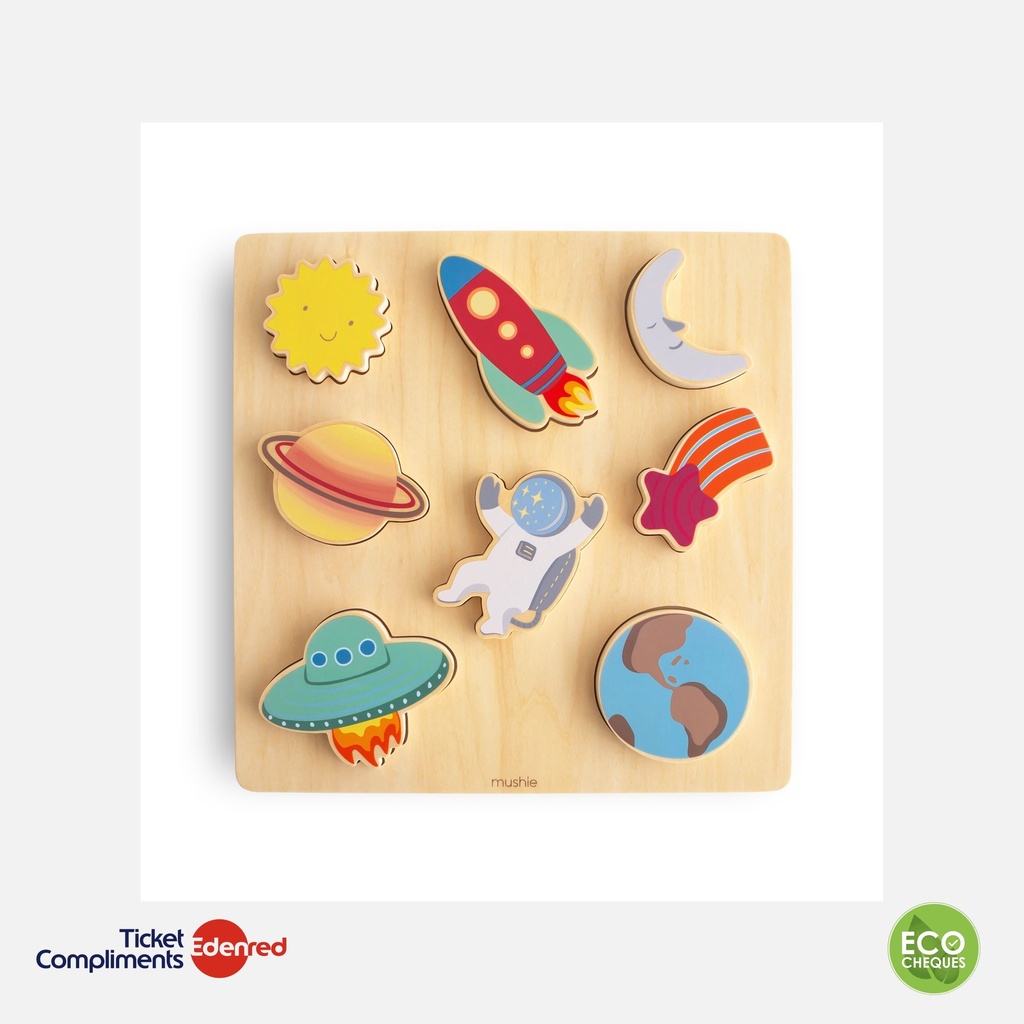 Mushie - Wooden Puzzle Space - 3+