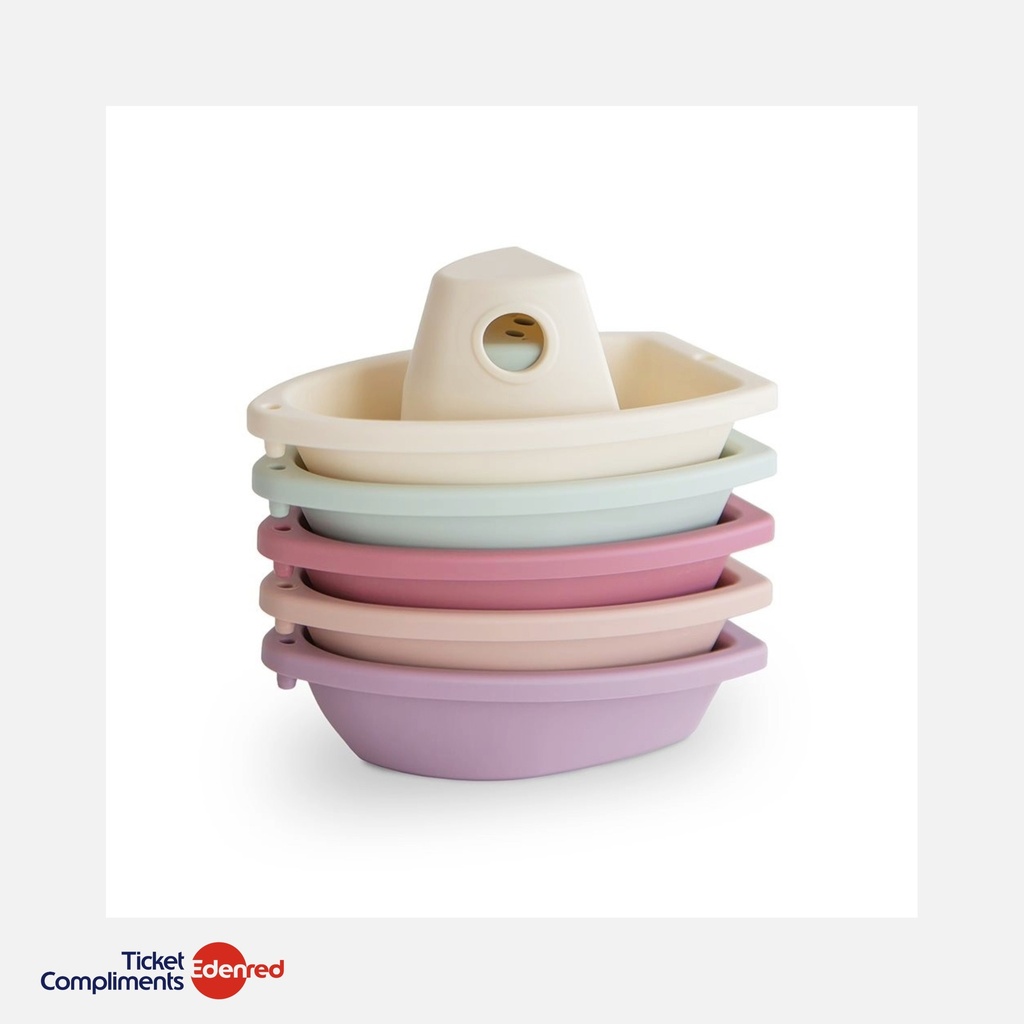 [70.070.03] Mushie - Petit bateaux pour le bain Pastel - 10m+