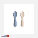 Mushie - Starter Baby Spoon - Tradewinds / Shifting Sand - 12m+