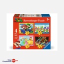 Ravensburger – Puzzel - 4 in 1 – Super Mario – 3+ 