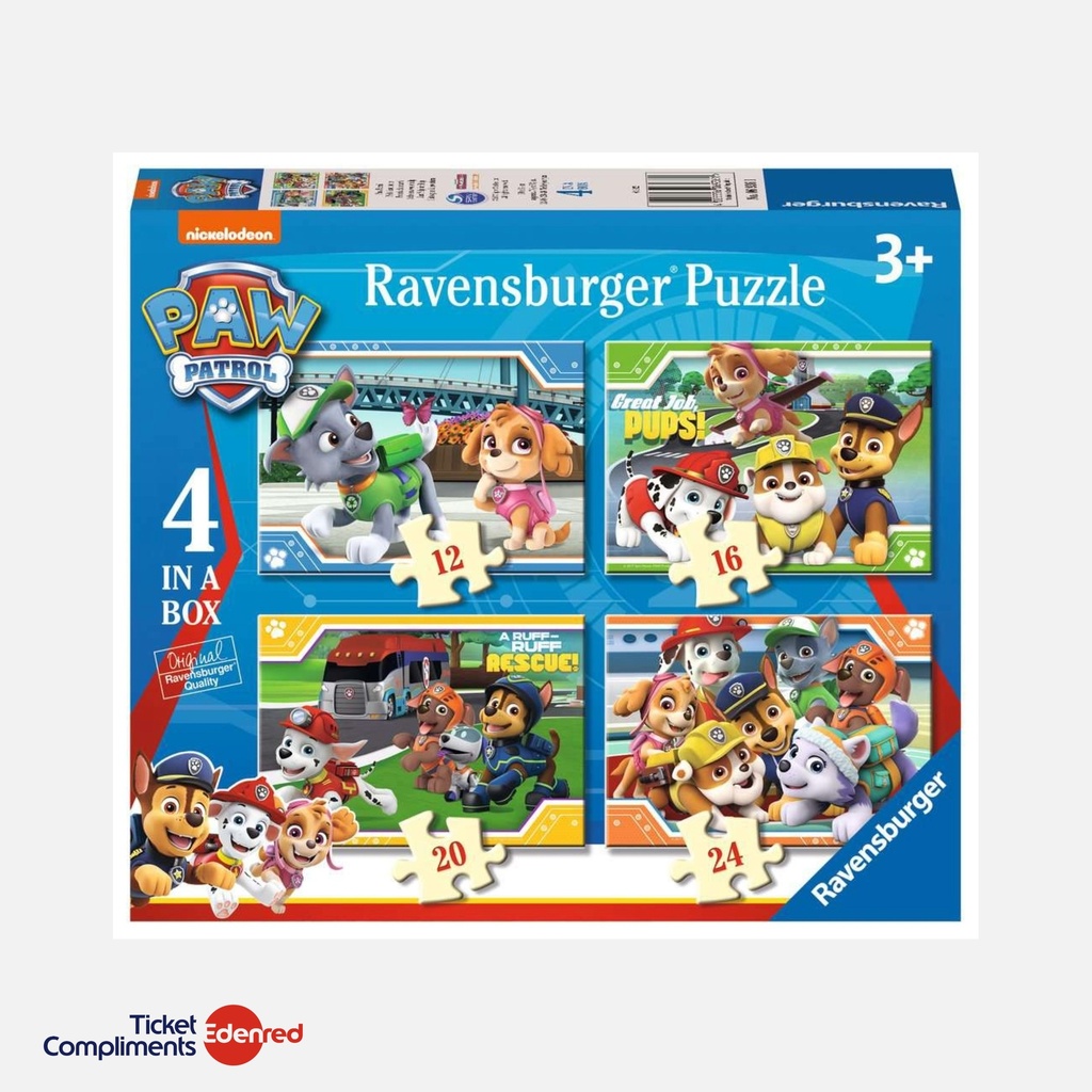 Ravensburger - Puzzle - 4 en 1 - Paw Patrol - 3+