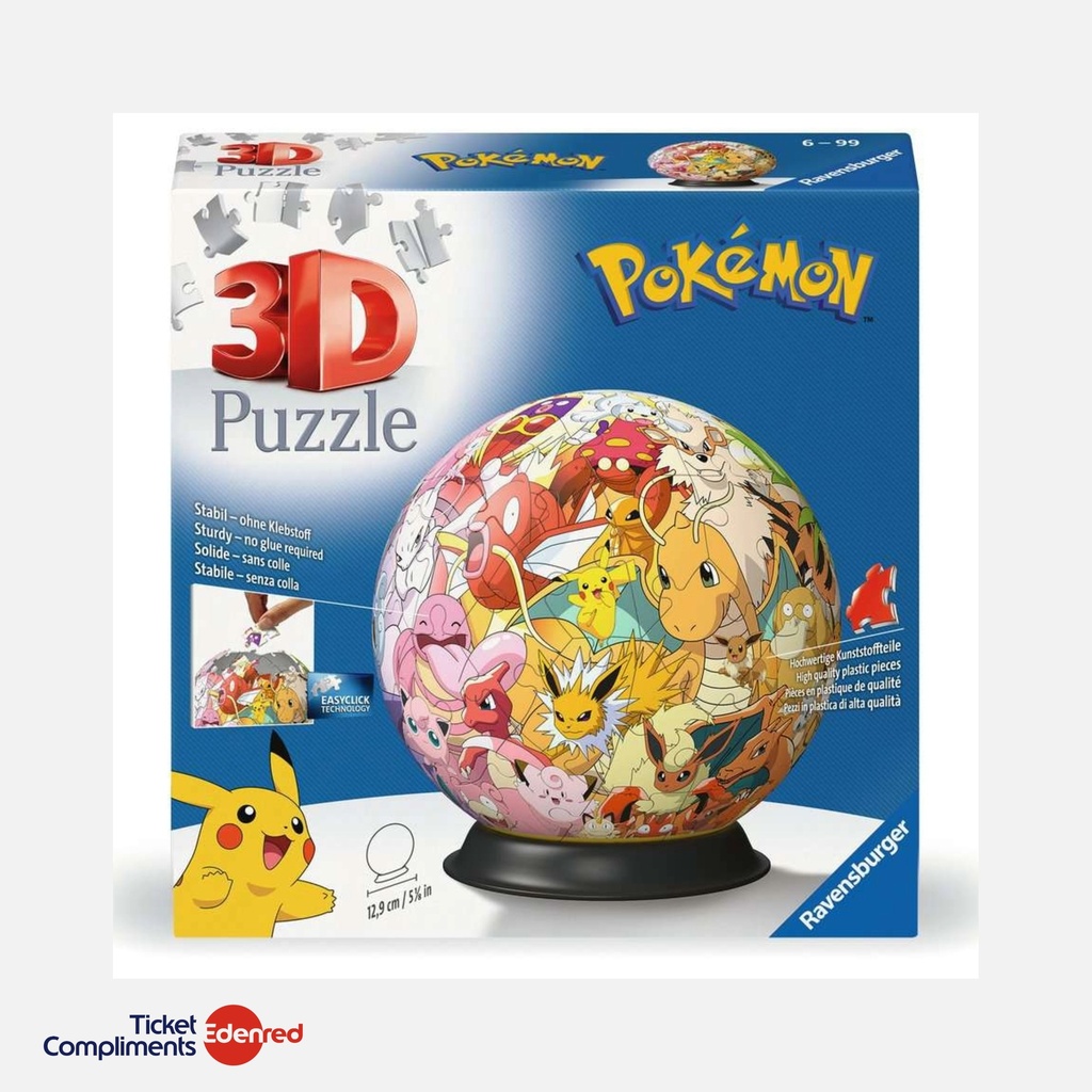 Ravensburger – Puzzle 3D - 73 pcs – Pokémon Ball – 6+