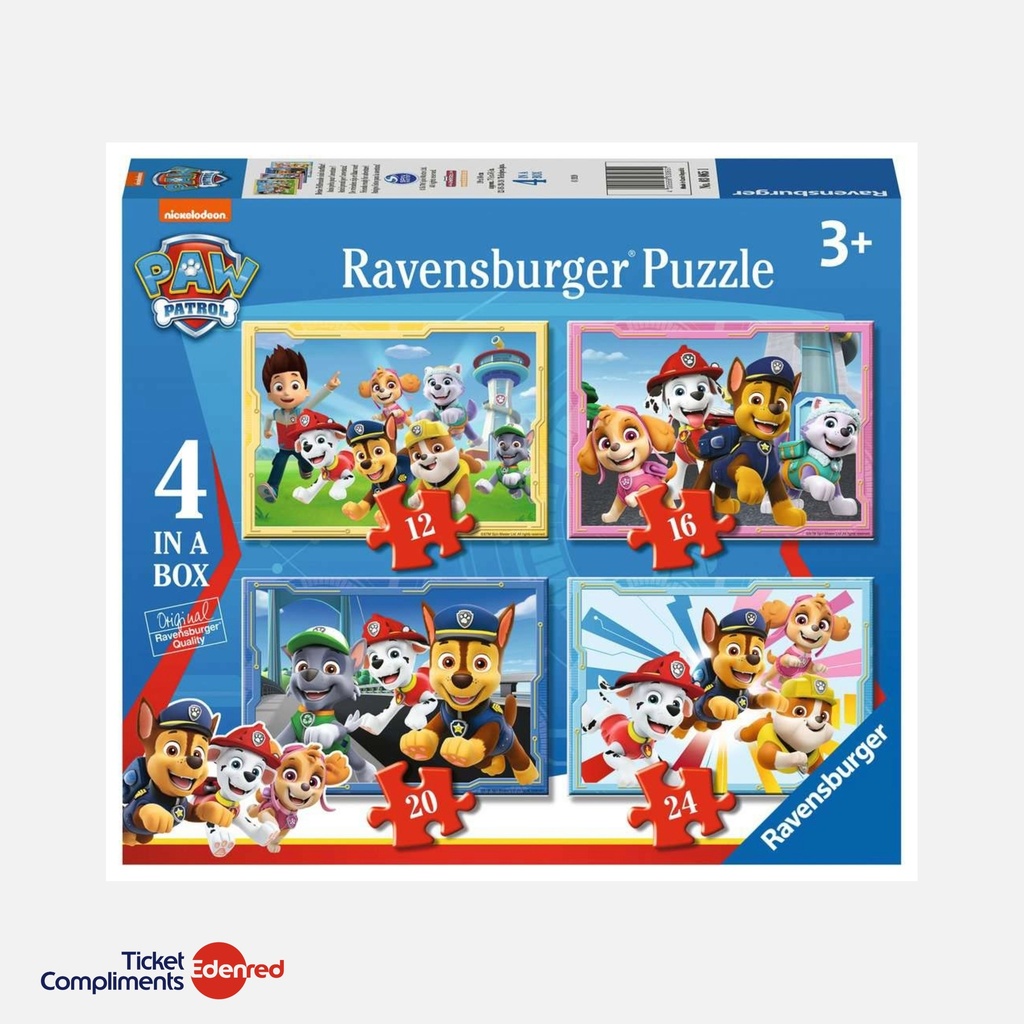 Ravensburger - Puzzle - 4 en 1 - Paw Patrol - 3+