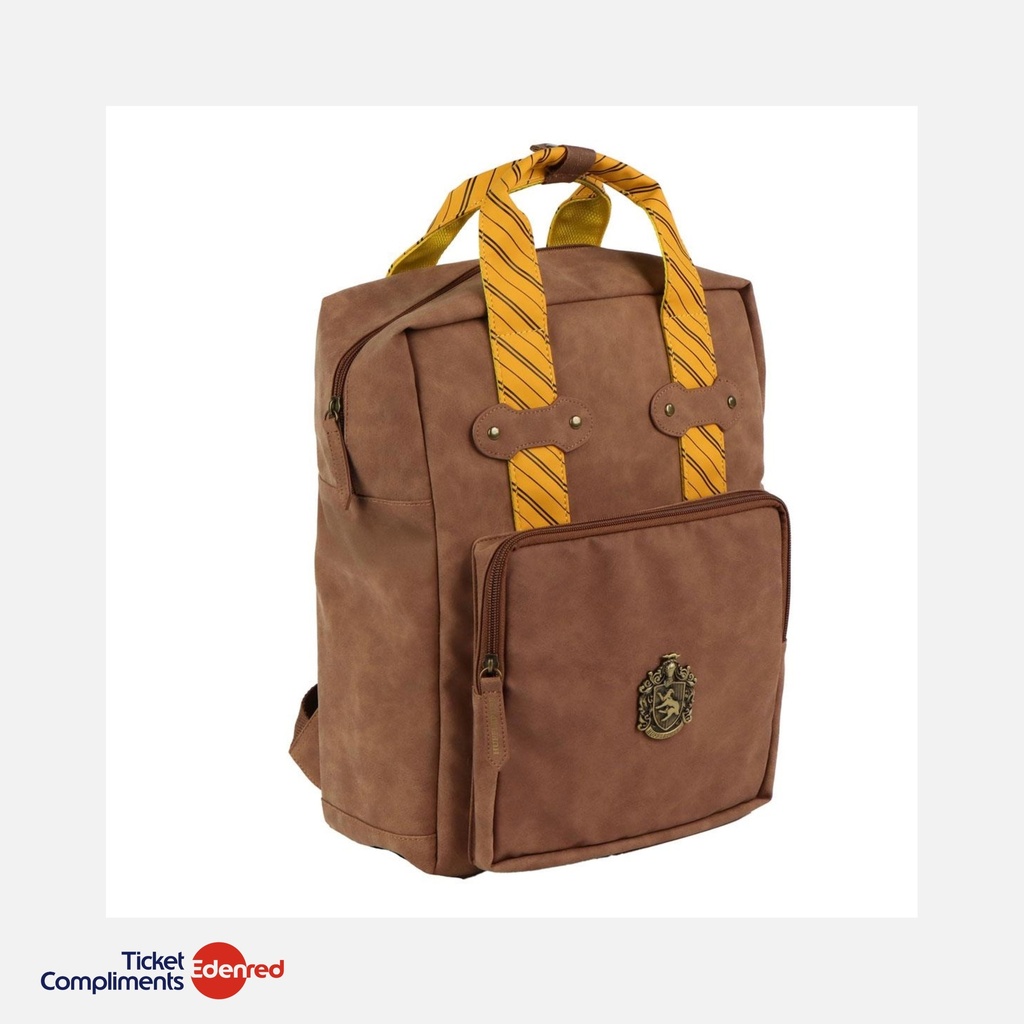Cerda - Sac à dos Similicuir - Casual & Scolaire - Harry Potter - Hufflepuff - 14+