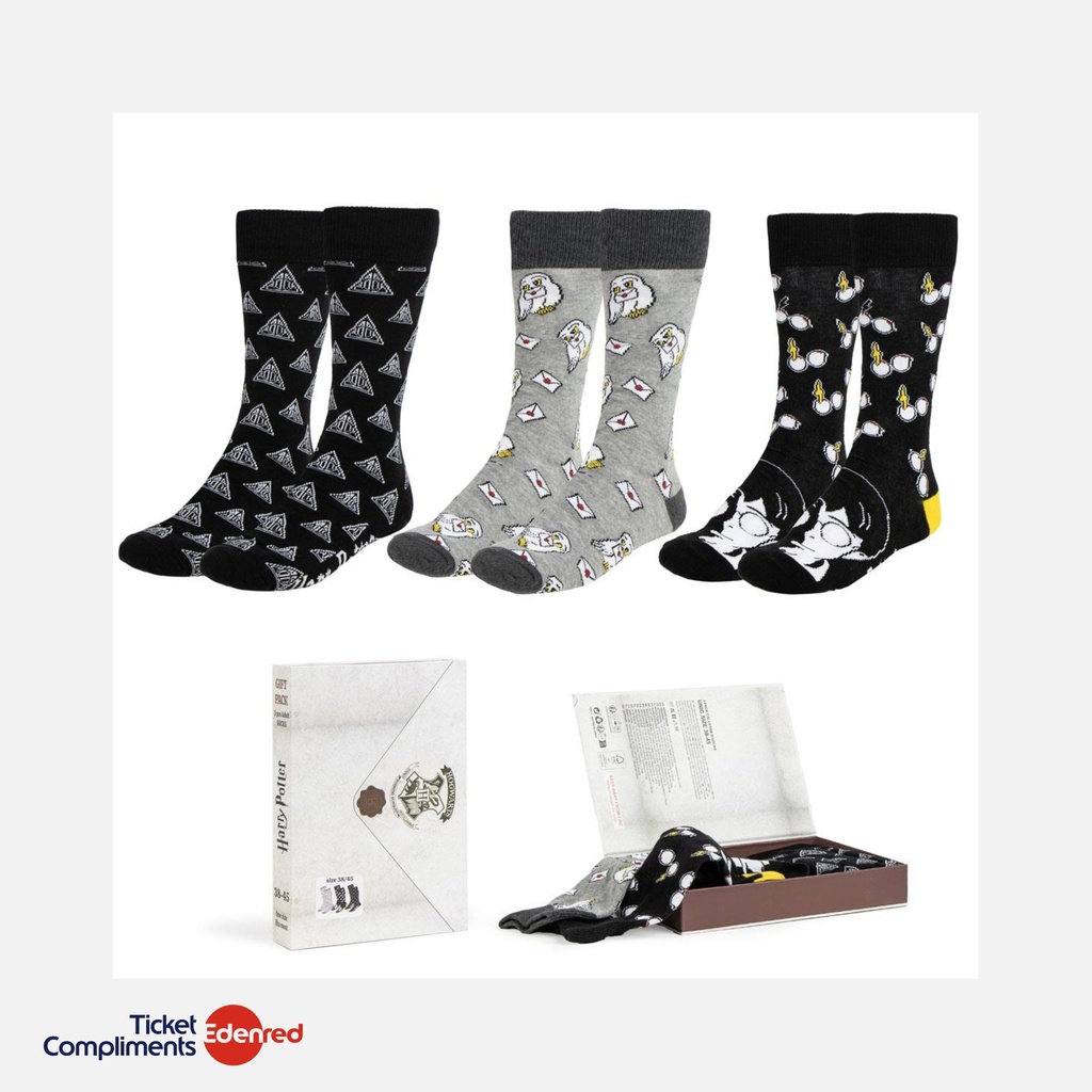 Cerda - Pack Chaussettes - 3 pièces - Harry Potter