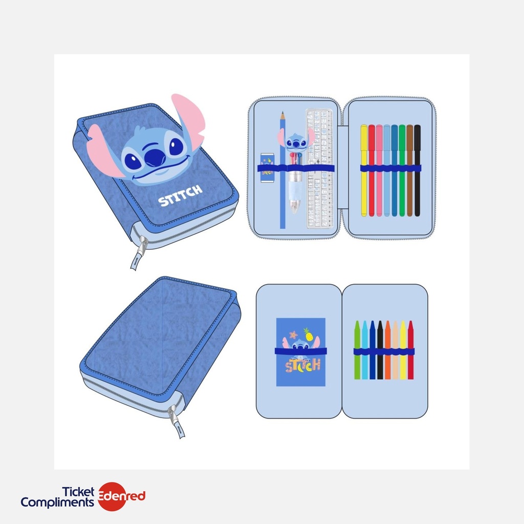 Cerda - Plumier avec Accessoires - Stitch - 3+