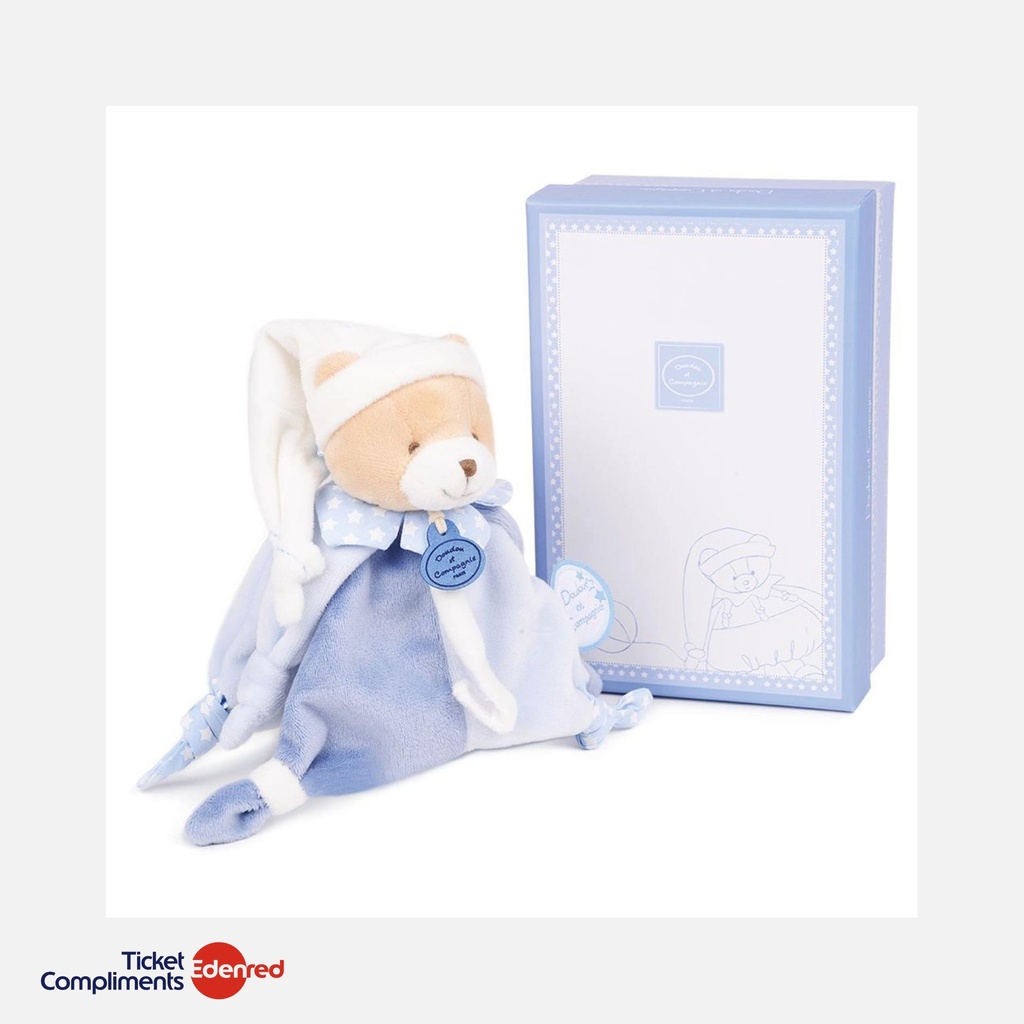 Doudou et Compagnie - Doudou Ours Petit Chou avec attache sucette - 17 cm - 0m+