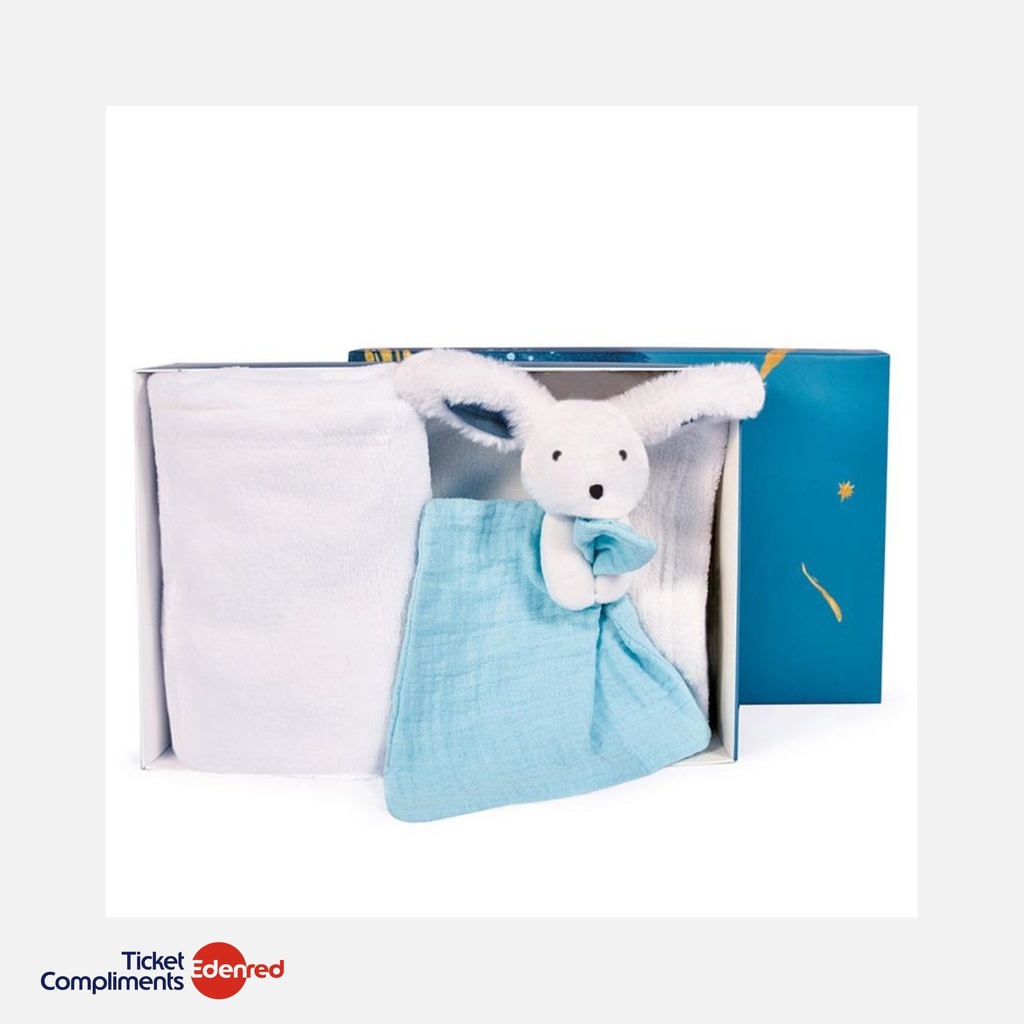 [DC3980] Doudou et Compagnie - Knuffeldoekje & Dekentje - Konijntje - Happy Pop - 100 x 70 cm  - 0m+