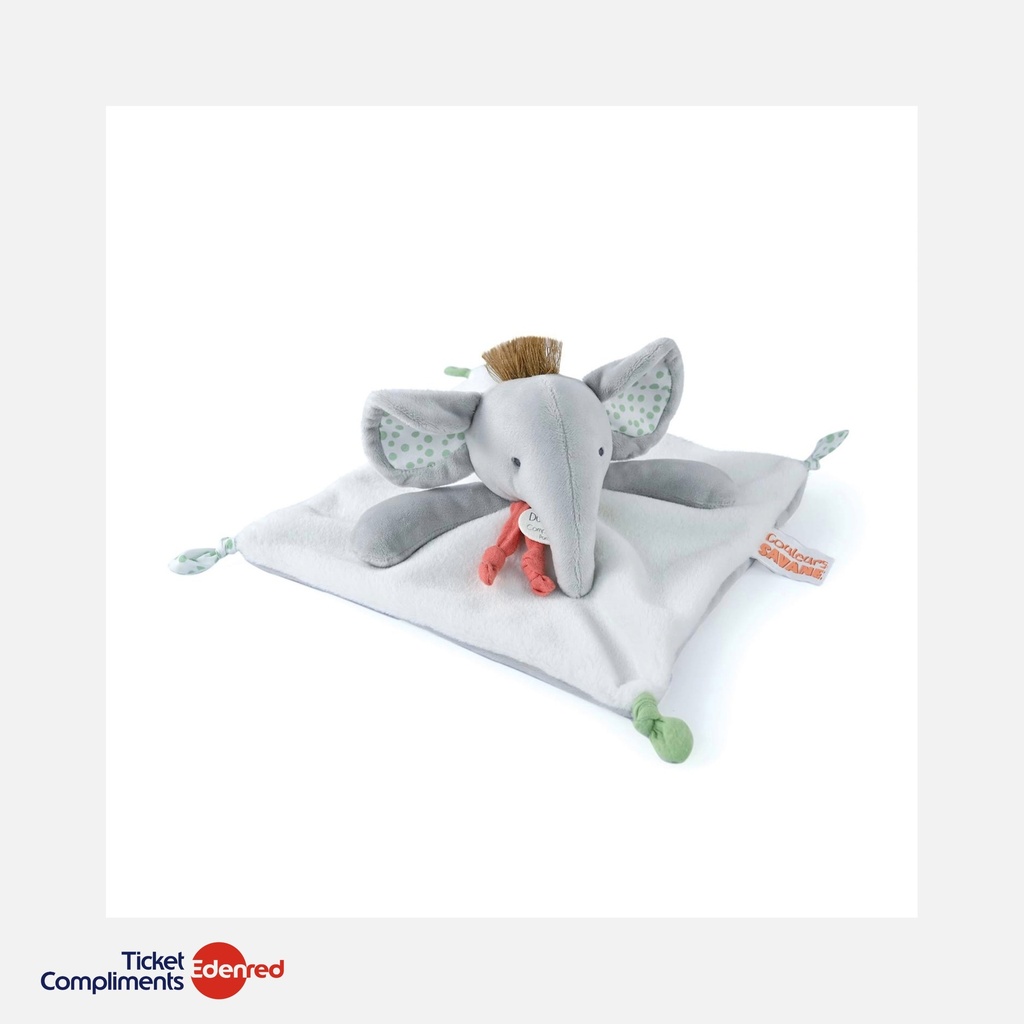 [DC4078] Doudou et Compagnie - Knuffeldoekje - Olifant - Grijs - 25 cm - 0m+