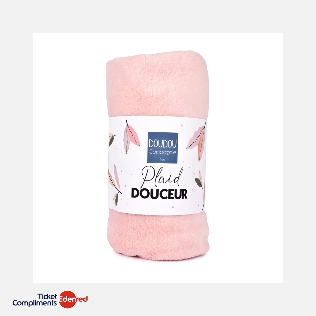 Doudou et Compagnie - Plaid Douceur - Rose - 70 x 100 cm  - 0m+
