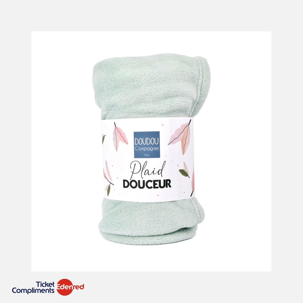 Doudou et Compagnie - Plaid Douceur - Vert - 70 x 100 cm  - 0m+