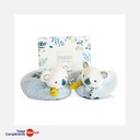 Doudou et Compagnie - Chaussons Bebe en Peluche - Koala - Blanc - 0 à 6 mois