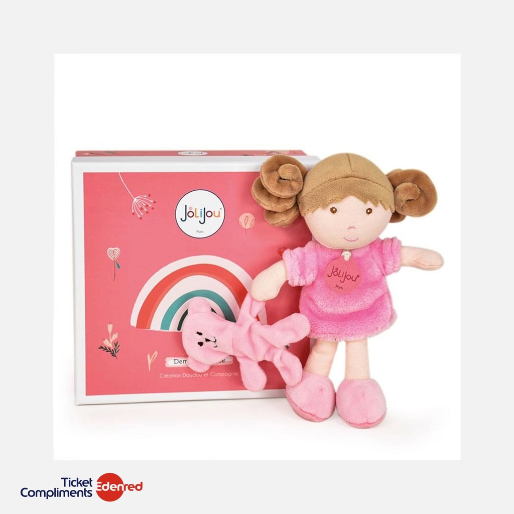 [JJ6006] Jolijou - Ma première poupée douce - Mlle Rose  - Rose - 21 cm - 0m+