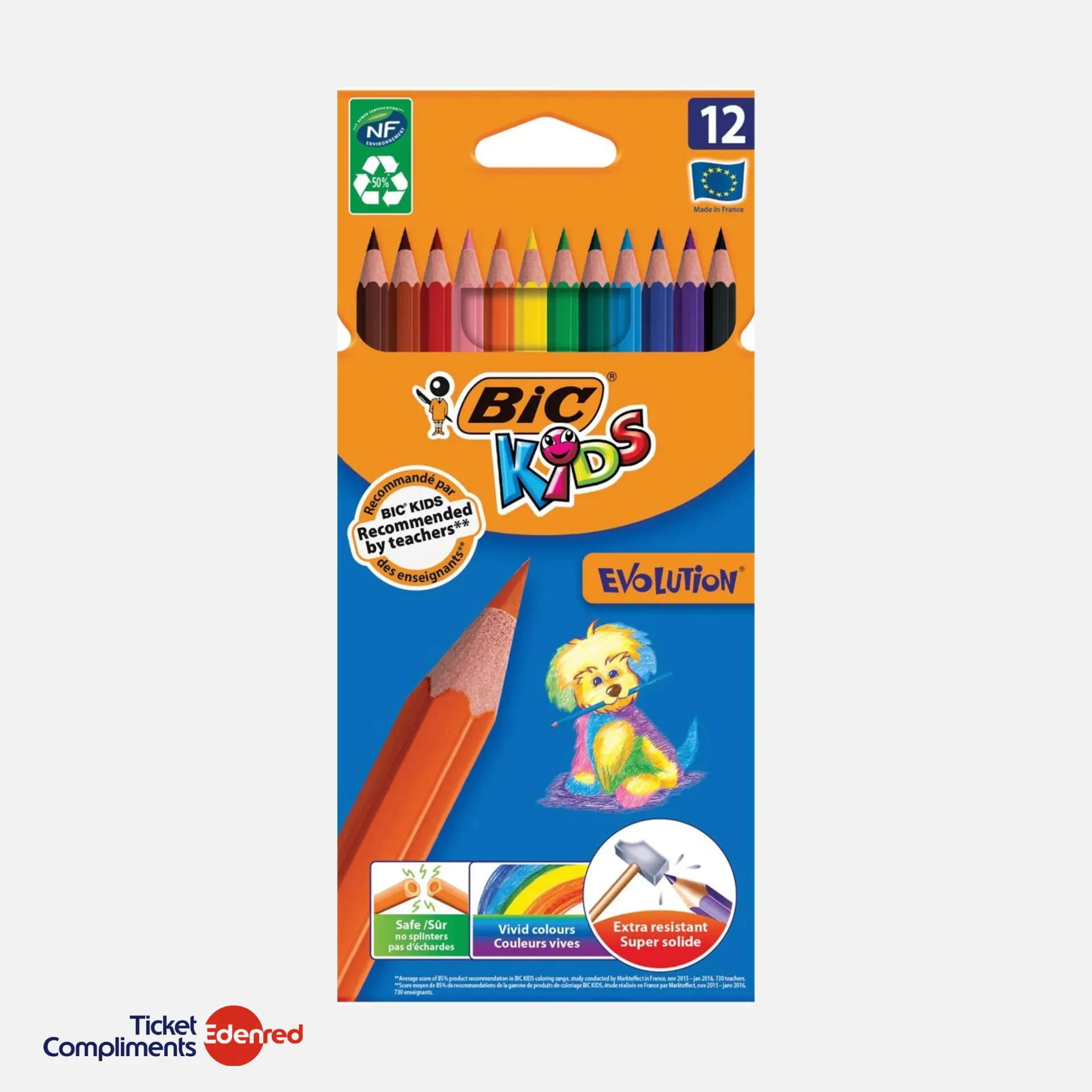 BIC Kids Evolution - 12 kleurpotloden - 3+